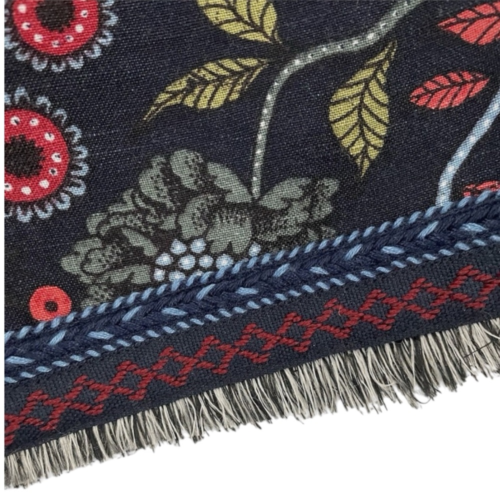 ANN TAYLOR LOFT Linen Blend Paisley Boho Fringe Hem Shorts in Navy Size S PETITE - Picture 11 of 15